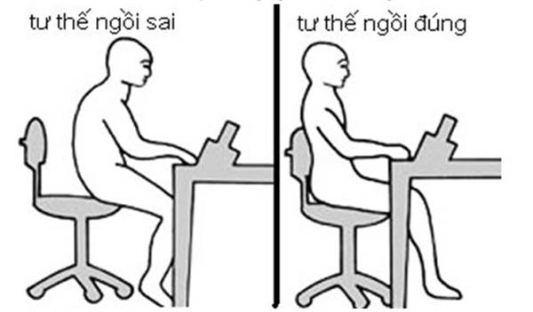 Tư thế làm việc dẫn đến đau vai gáy