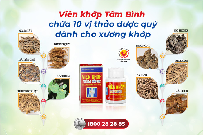 thành phần của Viên khớp Tâm Bình