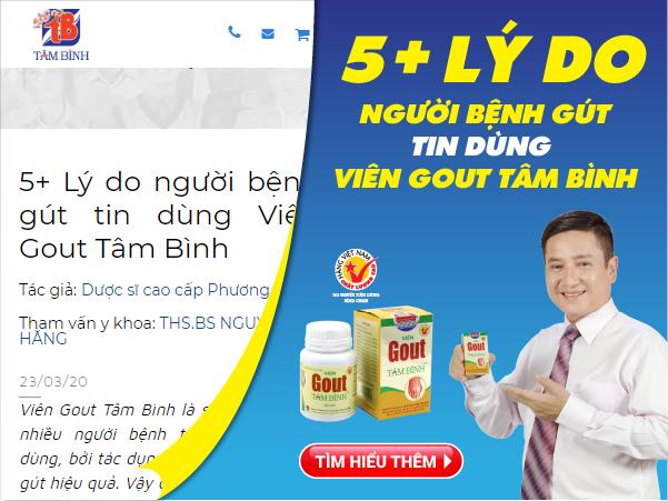 5 lý do người bệnh nên chọn Viên gout Tâm Bình