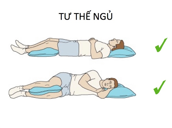 Người bị thoát vị đĩa đệm nên nằm ngửa, kê gối ở chân