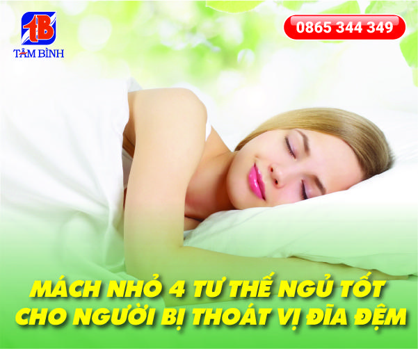 tư thế ngủ tốt cho người bị thoát vị đĩa đệm