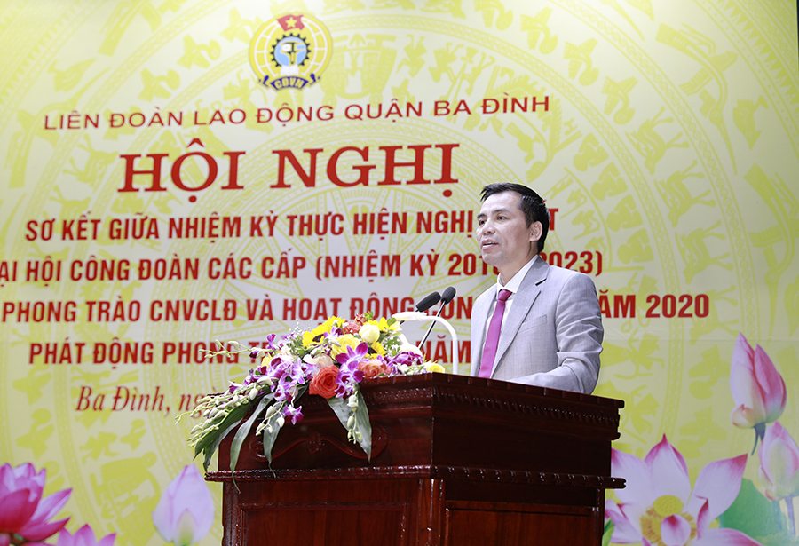 Ông Lê Đình Hùng - Phó Chủ tịch LĐLĐ thành phố Hà Nội 