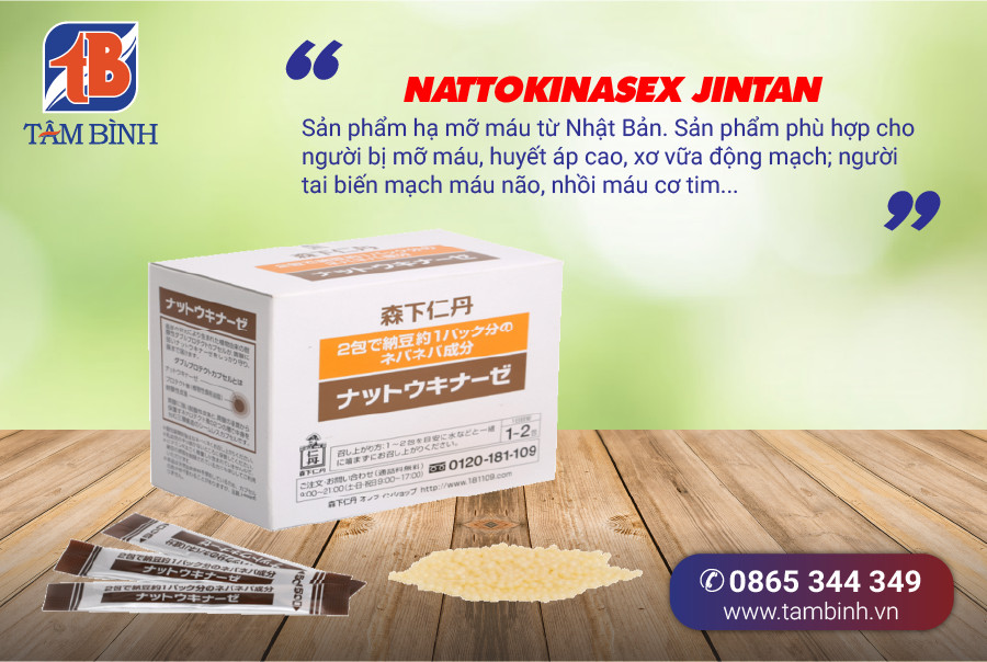Nattokinasex Jinta - Thực phẩm chức năng hạ mỡ máu của Nhật