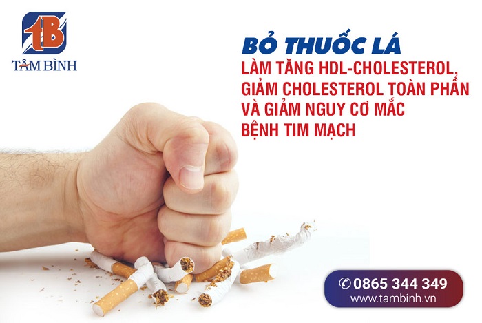 Bỏ thuốc lá giúp giảm mỡ máu, giảm biến chứng tim mạch
