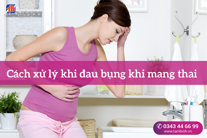 cách xử lý đau bụng khi mang thai