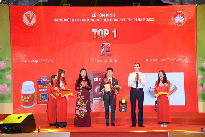 Bổ gan Tâm Bình đạt Top 1 Hàng Việt Nam được người tiêu dùng yêu thích