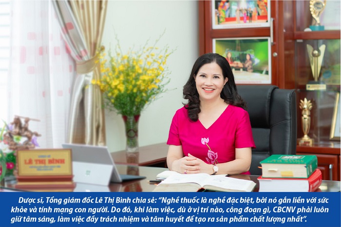 TGĐ Lê Thị Bình chia sẻ về nghề thuốc