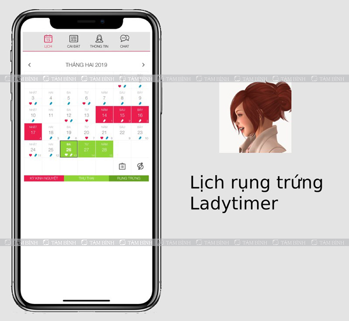 ứng dụng ladytimer