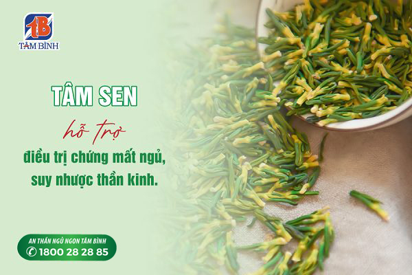 bài thuốc trị mất ngủ từ tâm sen