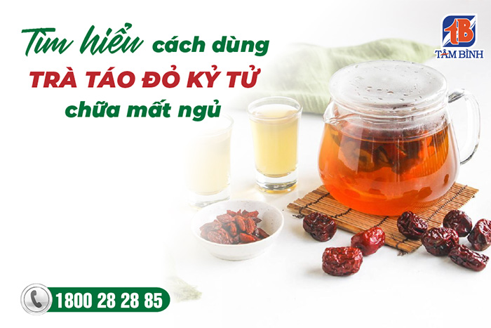 trà táo đỏ kỷ tử chữa mất ngủ