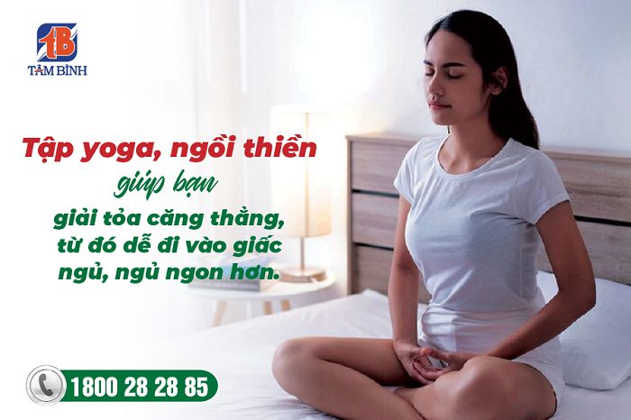 Tập yoga, thiền đang được nhiều người áp dụng cải thiện mất ngủ