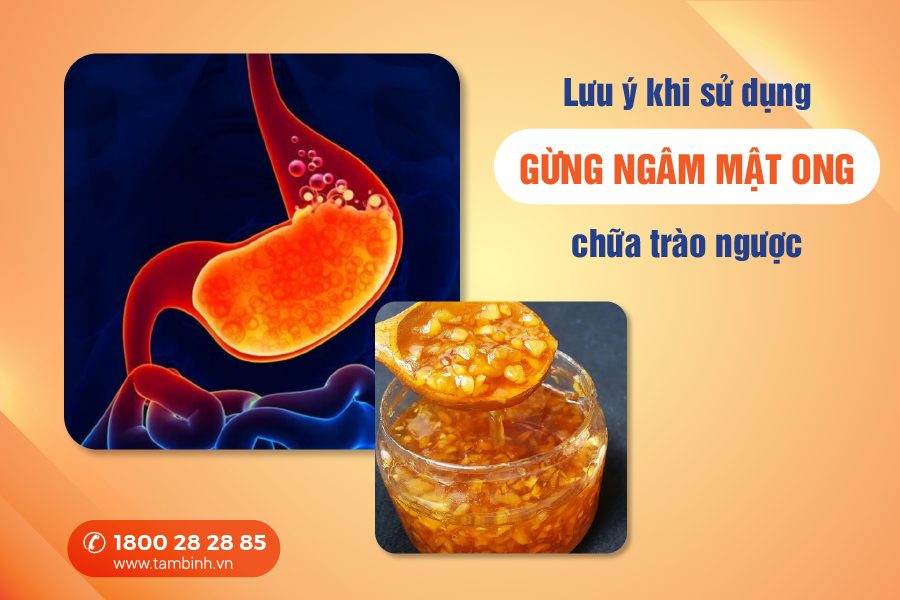 lưu ý khi sử dụng gừng ngâm mật ong chữa trào ngược dạ dày