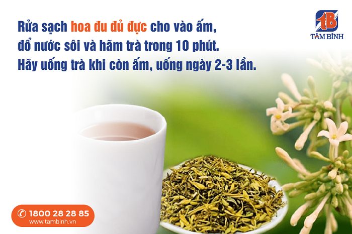 Hoa đu đủ đực hãm trà 