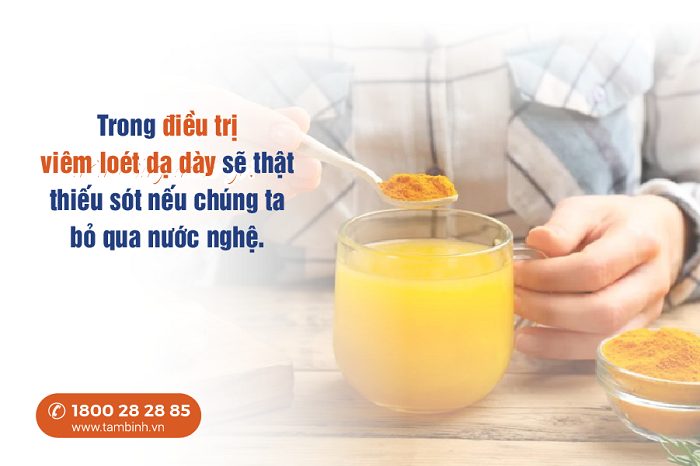 Nước nghệ điều trị viêm loét dạ dày 