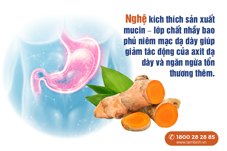 Nghệ giúp ngăn ngừa vết loét 