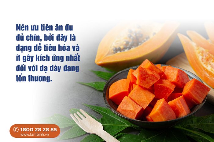 Đu đủ tốt cho hệ tiêu hóa