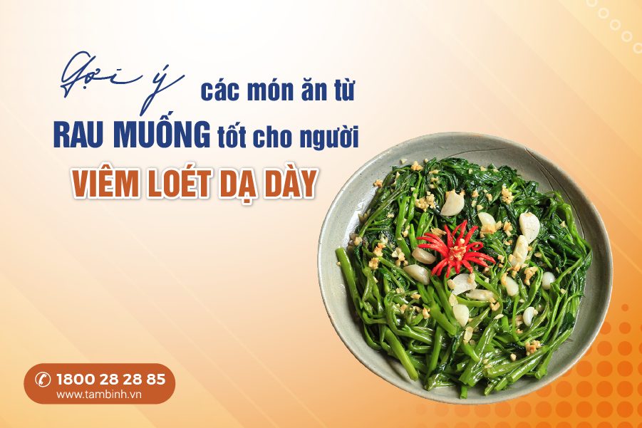 các món ăn từ rau muống tốt cho dạ dày