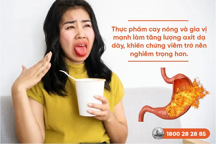 Viêm dạ dày tá tràng kiêng ăn gì nhanh khỏi? Top 9 thực phẩm cần tránh