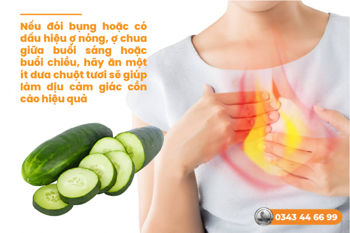 Trào ngược dạ dày có nên ăn dưa chuột không? Hướng dẫn từ chuyên gia