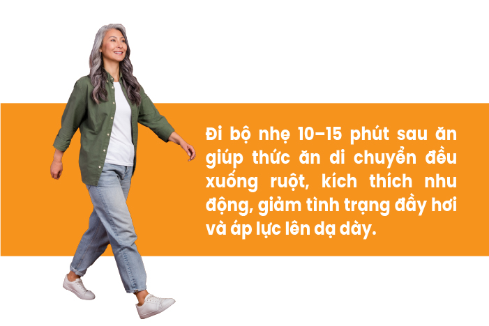 Đi bộ sau ăn giúp giảm đau thượng vị 