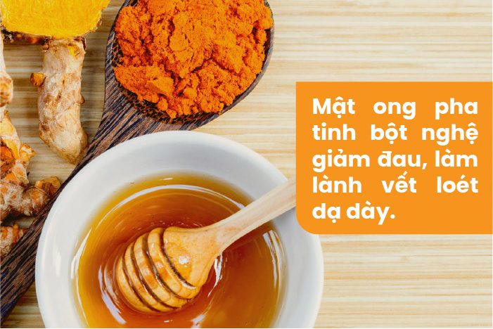 mật ong pha tinh bột nghệ