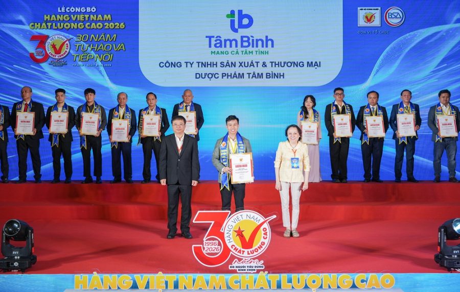 Dược phẩm Tâm Bình 8 năm liên tiếp đạt danh hiệu Hàng Việt Nam chất lượng cao Dược phẩm Tâm Bình 8 năm liên tiếp đạt danh hiệu Hàng Việt Nam chất lượng cao