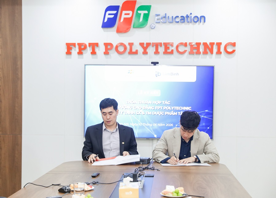 Dược phẩm Tâm Bình ký kết thỏa thuận hợp tác với Trường Cao đẳng FPT Polytechnic Dược phẩm Tâm Bình ký kết thỏa thuận hợp tác với Trường Cao đẳng FPT Polytechnic