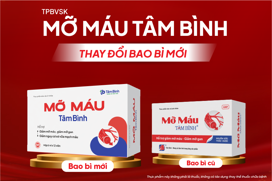 Thông báo thay đổi mẫu mã bao bì sản phẩm Mỡ máu Tâm Bình Thông báo thay đổi mẫu mã bao bì sản phẩm Mỡ máu Tâm Bình